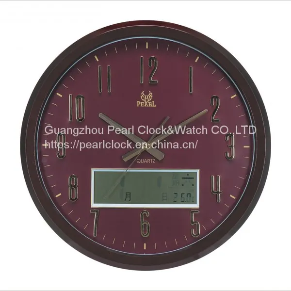 Wholesale Large Size LCD Quartz Wall Clock/LCD Clock With Daytime/Month/Year/ photo-4