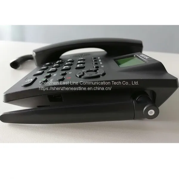 Fixed Wireless Phone 4G Desktop Telephone Support GSM 850/900/1800/1900MHZ SIM Card Cordless Phone With Antenna Radio Alarm Clock SMS Funtion for House Home Call Center Office Company Hotel photo-3