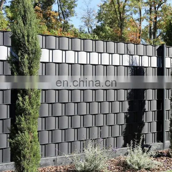 UV Resistant RAL 7040 800 G/m2 19cmx35m Double Rod Hard Polypropylene Privacy Screen Strips Fence Including Clips photo-4