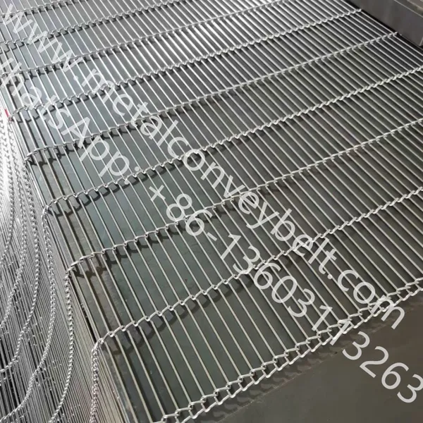 Food Grade Stainless Steel Flat Flex Wire Mesh Continuous Conveyor Belt Sprocket Shaft For Oven Dryer Machine Line photo-3