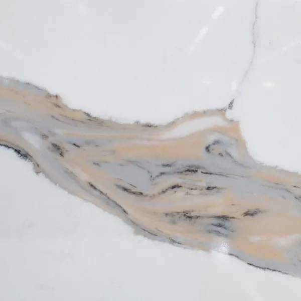 Code：7248，Calacatta Artificial Stone Quartz Slab Kitchen Countertops photo-3