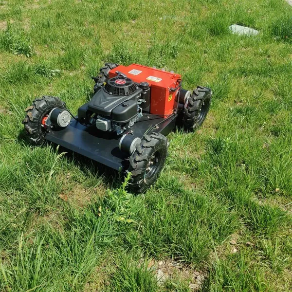 Industrial CE EPA Approved Single Cylinder Gasoline Engine Blade Rotary Wireless Remote Control Robotic Mower photo-4