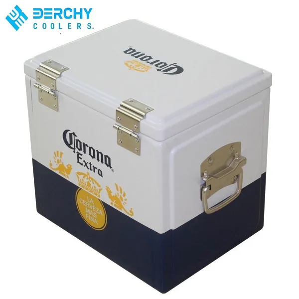 15L Wholesale Vintage Metal Ice Cooler Box Stainless Steel Thermal Cool Box Outdoor Party Beach Drink Storage Box photo-3