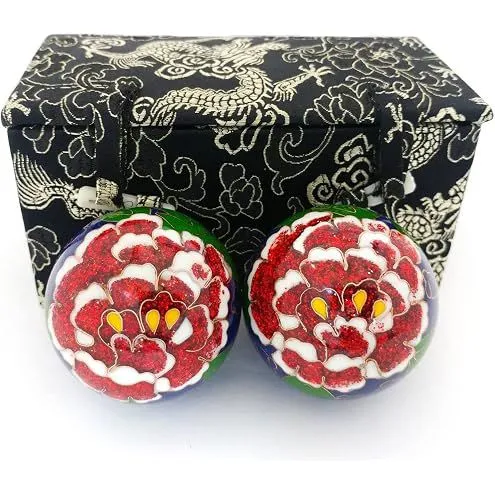 Stainless Steel Baoding Balls and Chinese Health Hand Balls With Chimes, 1.97 x 0.04 Inches; 1.28 Pounds, for Stress Relief photo-2