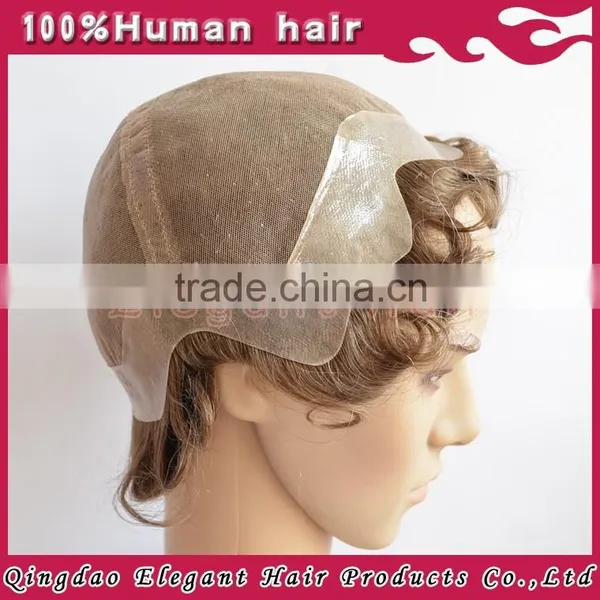 Top Quality Full Cap Swiss&french Lace Indian Men Hair Toupee Wig photo-6