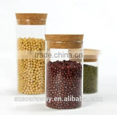 Hot Selling Glass Tubular Vial Glass Bottle With Wooden Cork photo-2