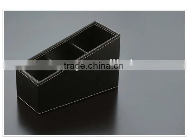 Pu Faux Leather Storage Holder , Remote Control Desk Organiser for Cosmetic Holder for Home and Office ,hotel in Daily Needs photo-5