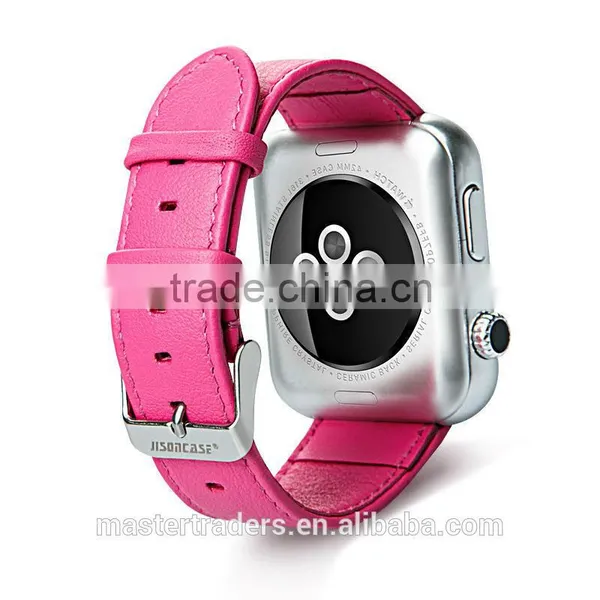 Original Jisoncase Genuine Leather Watch Band 38MM Buckle Watch Strap For Apple Watch MT-3409 photo-6