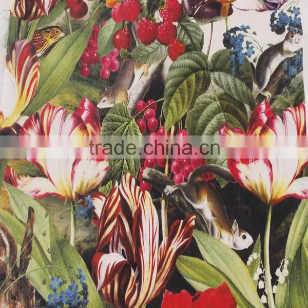 New Animal and Flower Digital Product Poplin Printing Fabric Cotton Textiles photo-4