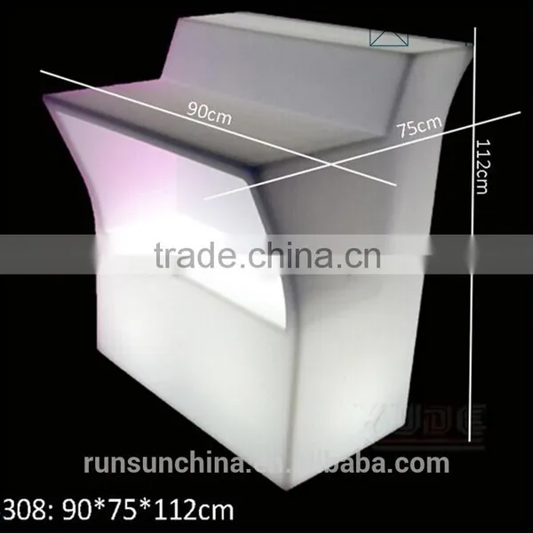 308# Hot Sale LED Bar Furniture Illuminated LED Middle Straight Bar Counter Design Quality Choice photo-3