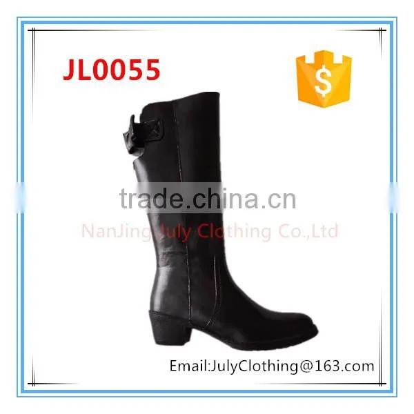Lace Up Back Tall Waterproof Black Rainboot With Soft Lining