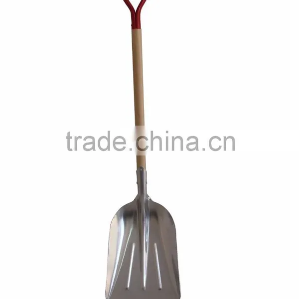 11" Aluminum Snow Shovel With Wooden Handle