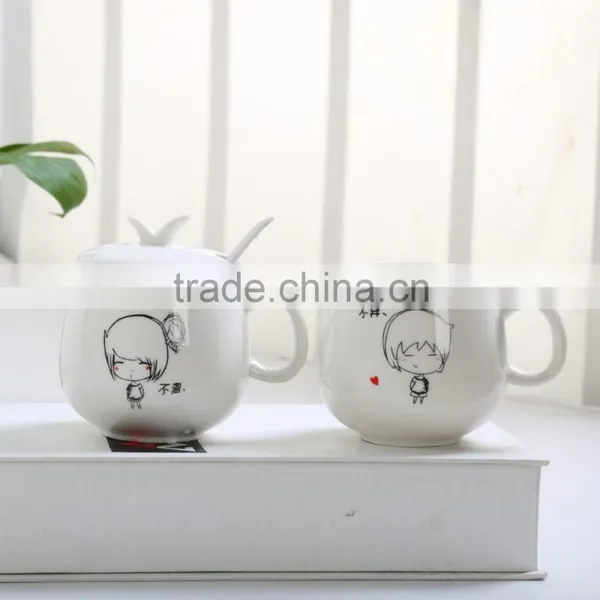 11 OZ Lovely White Ceramic Mugs photo-2