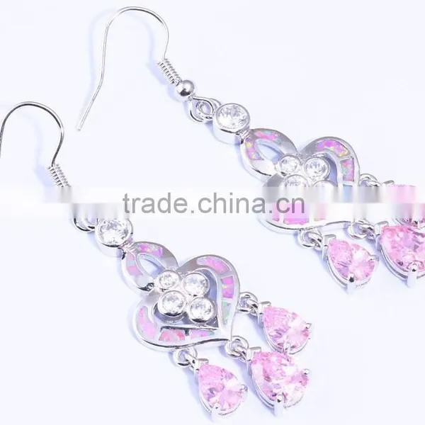 925 Sterling Silver Dream Catcher Blue Opal Amethyst Dangle Earrings photo-4