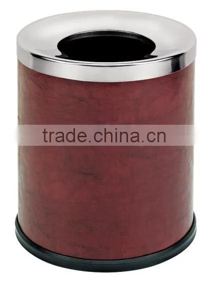New Fancy Design Trash Can Stainless Steel And Leather Material photo-2