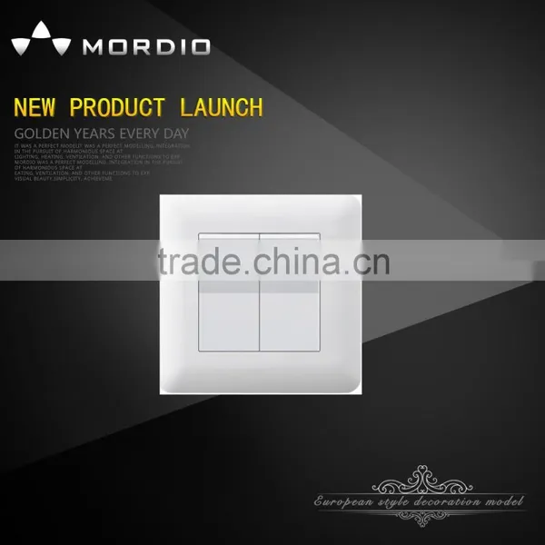 2016 Hot Design PC White 2 Gang 1 Way 2 Way Wall Switch photo-2