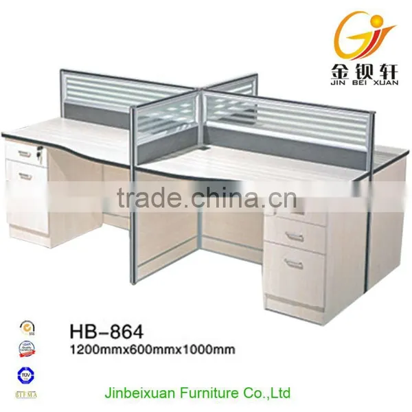 Melamine Board Blue and White Office Workstation Layout photo-6