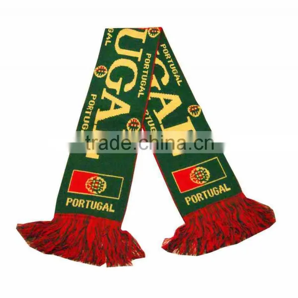 Bob Trading Good Football Fans Knitting Scarf Woman Knitting Scarf