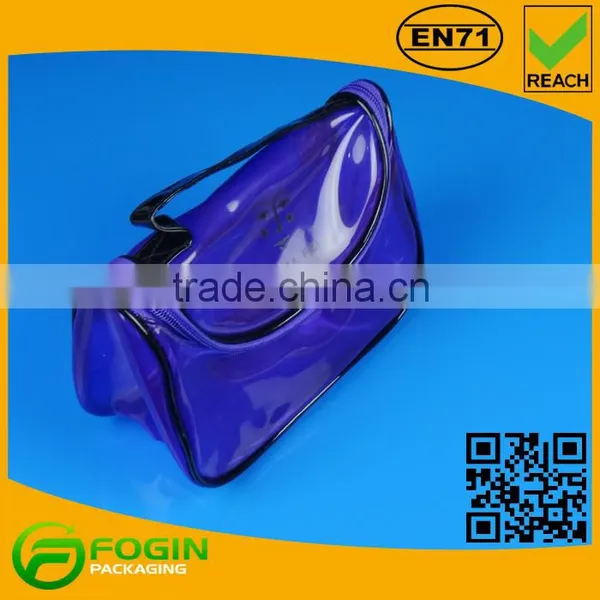 Purple Color Ziplock Cosmetic Clear Pvc Bag photo-2