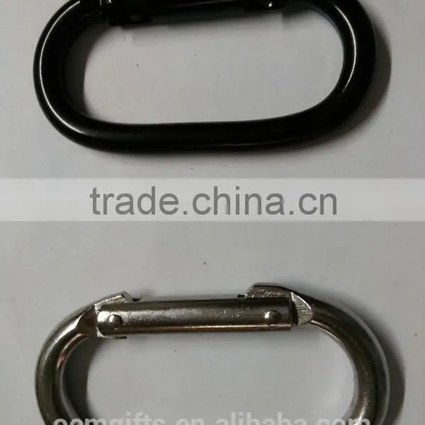 Classic Stainless Steel Oval Carabiner With Snap Hook For Climbing Use photo-2