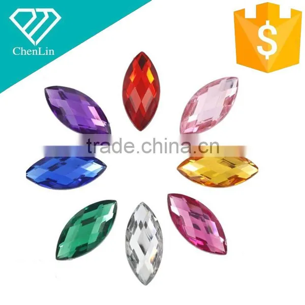 Acrylic Peridot AB Colored Point Back Crystal Glass Chaton Bead