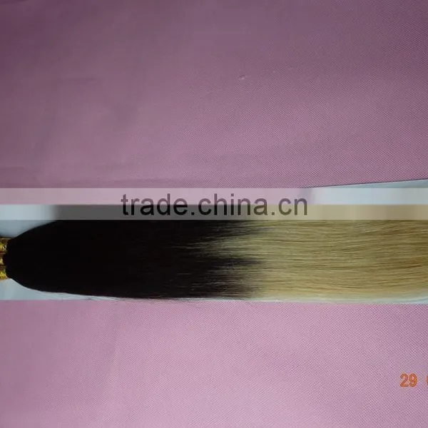 Nano Ring Virgin Remy Hair Extension Ombre Bundles Hair Weaves Two Tone Ombre Colored Hair Weave Bundles photo-3