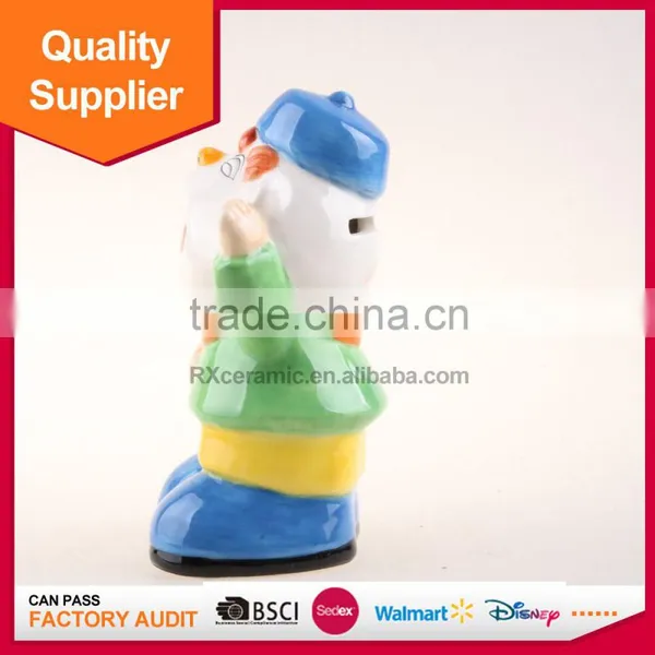 Promotional Little Boy Shape Lovely Boy in a Hat Ceramic Saving Bank photo-2