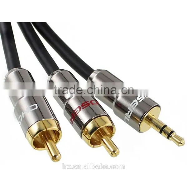 HIFI Choseal Q-565A Gold Plated 3.5mm 1.8m/3m/5m/10m/15m/ Male Stereo Plug to 2 RCA Cable photo-2