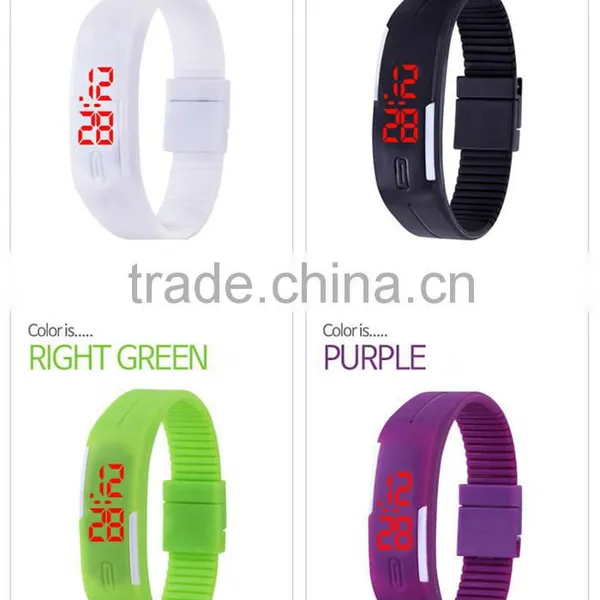 Promotion!!! Fashion Sport LED Watches Candy Color Silicone Rubber Touch Screen Digital Watches, Bracelet Wristwatch photo-4