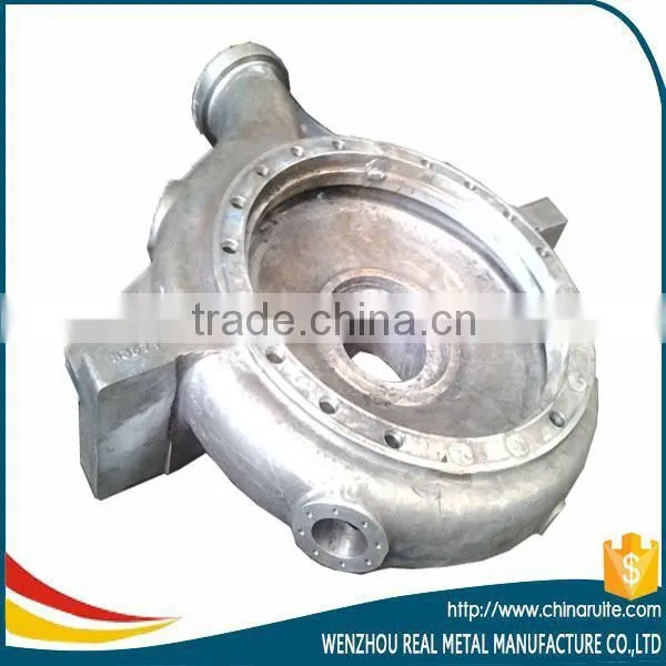 Custom aluminum casting pipe pump housing with sandblasting made in China