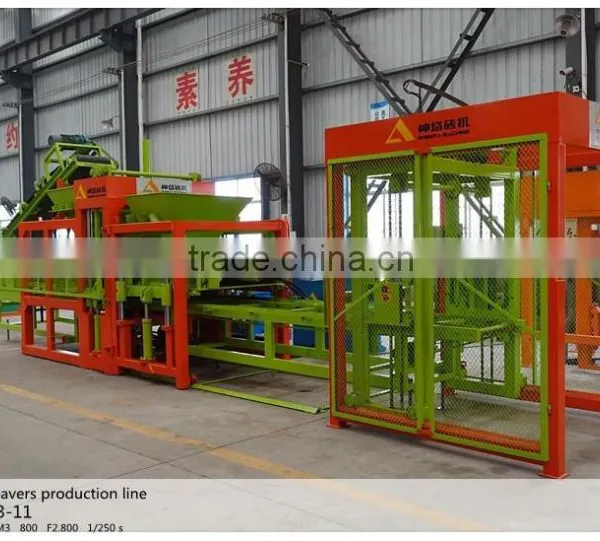 QTY4-15 Fully Automatic Color Interlock Pavers Machine