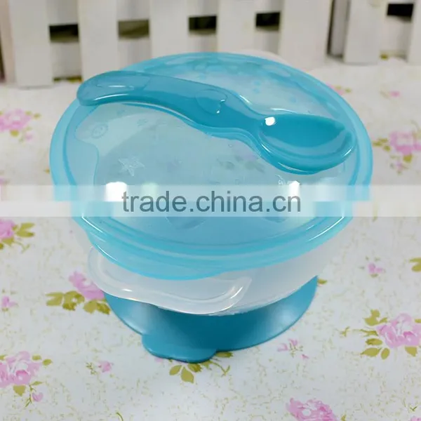 Hot Sell Food Grade pp Baby Feeding Sucton Bowl With Hand and Spoon in Stock photo-6