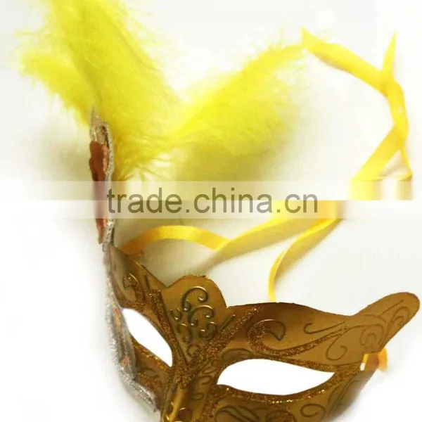 Party Face Mask With Feather, Halloween Party Mask photo-5