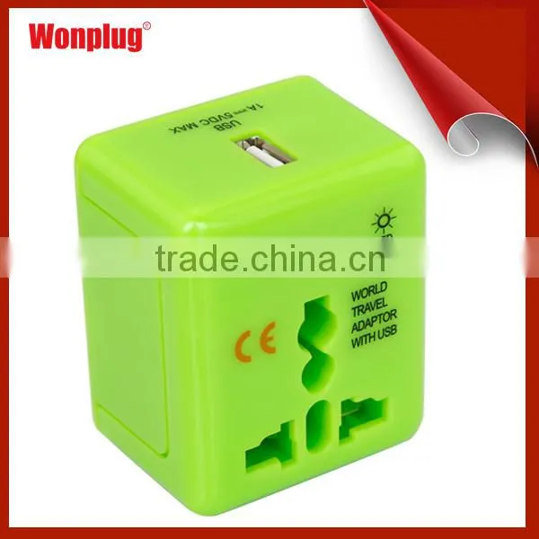 Smart Appearance Mini Universal 1 Usb Travel Adapter With LED Light photo-4