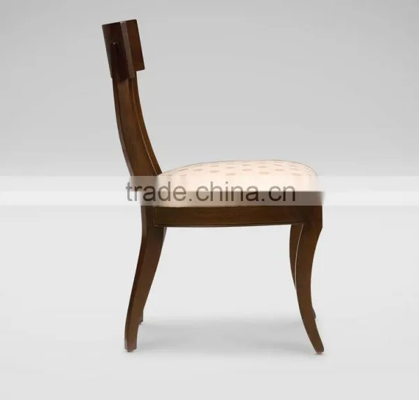 Coffee Shop Dark Wooden Restaurant Furniture Upholstered Chairs photo-2