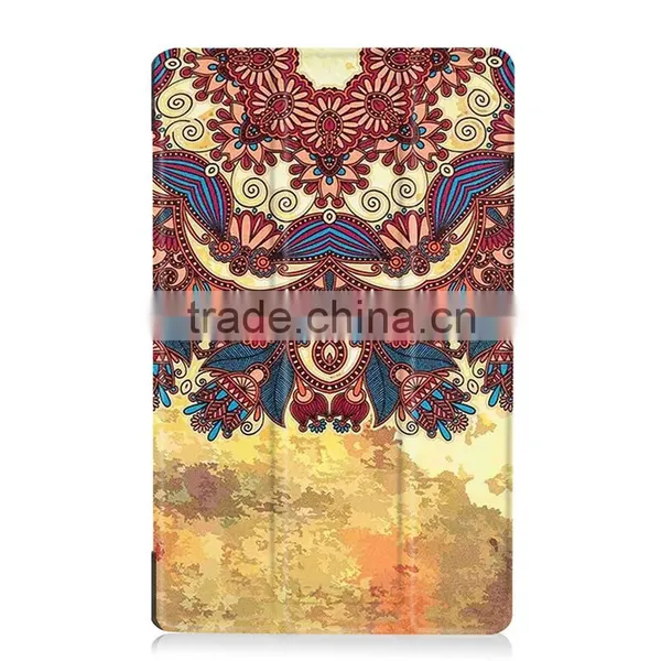 8 Inch Three Folding Lether Tablet Case for Lenovo Tab 2 A8-50F Slim Pattern Case photo-2