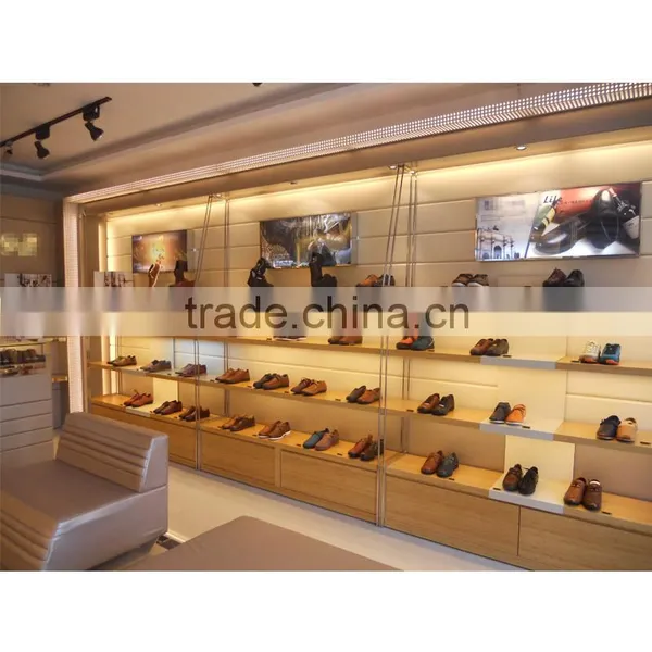 Fashion Wooden Lighted Round Shoes Display Showcase Kiosk For Sale Mall photo-5