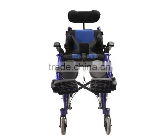 Topmedi Best Selling Products TRW958LBCGPY Detachable Headrest Aluminum Frame Disabled People Battery Operated Wheelchair photo-4
