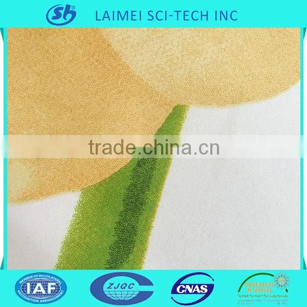 Flash Red Flower Disperse Print Woven Textile Fabric for Bedding photo-3