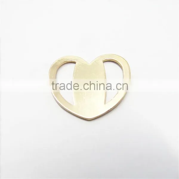 Heart Shape Light Gold Color Metal Belt Buckle photo-4
