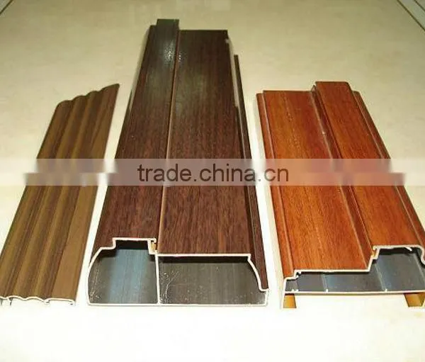 All Kinds of Double Deck Glass Aluminum Alloy Wood Grain Finished Windows photo-5