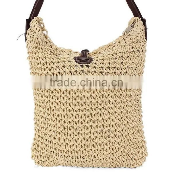 Small Woven Shoulder Bags Straw Summer Women Weave Burlap Jute Pouches Beach Travel Handbag photo-4