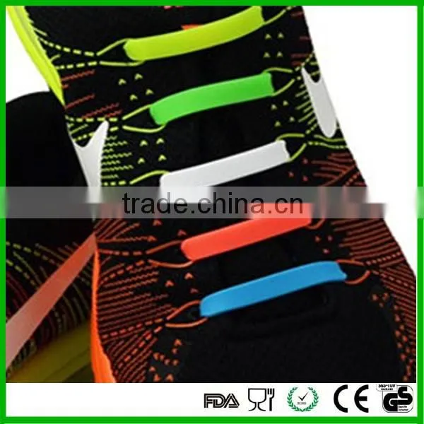 Hot Reflective Shoelaces Elastic Flexible no Tie Lazy Shoe Laces photo-2