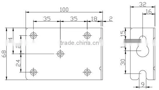 New Set of Furniture Bed Connecting Fittings Metal Bed Rail Brackets photo-2