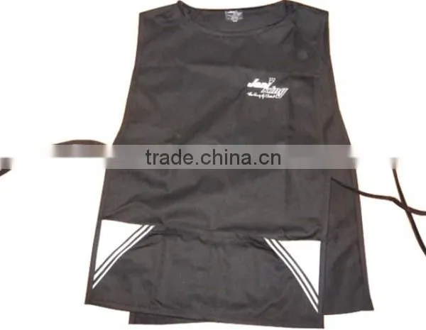 Blue Cobbler Apron With Front Pockets and Adjustable Side Ties photo-3
