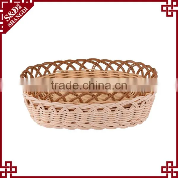 Hot Sale Plastic Woven Rattan Basket Food Bread Snack Display Stands Popcorn Box photo-5