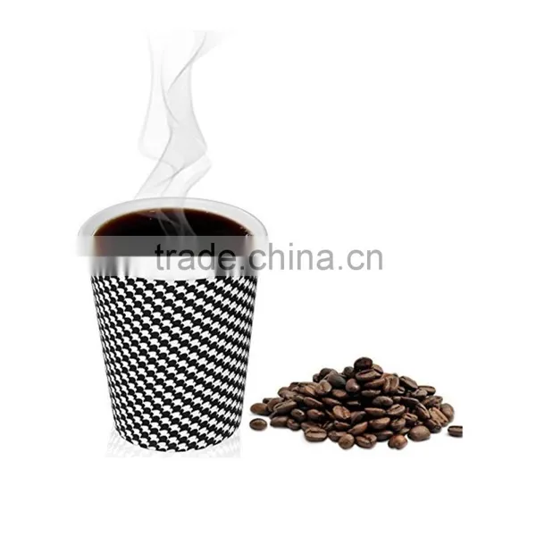 Printed Paper Cup Custom Print Disposable Corrugated Ripple Coffee Paper Cups photo-3
