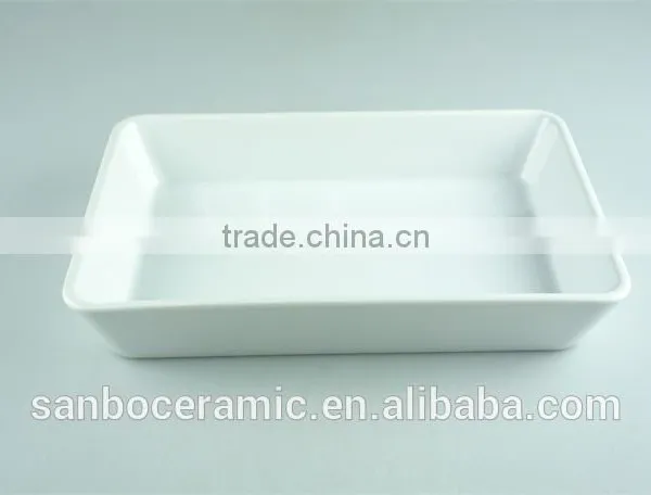 White Rectangular Casserole Serving Dish, Cheap Price Stock for Sale 14 Inch Bakeware photo-2