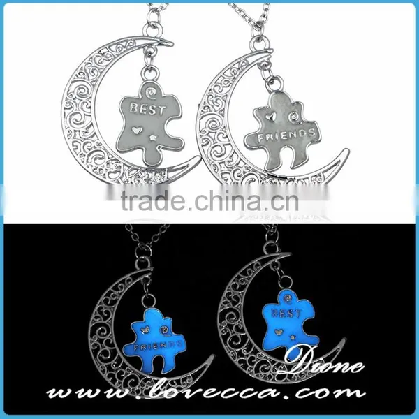 Fancy Glow Necklace Long Chain Alloy Vintage Jewelry Necklace Luminous photo-5