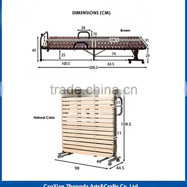Folding Metal Single Bed With Wheels photo-6
